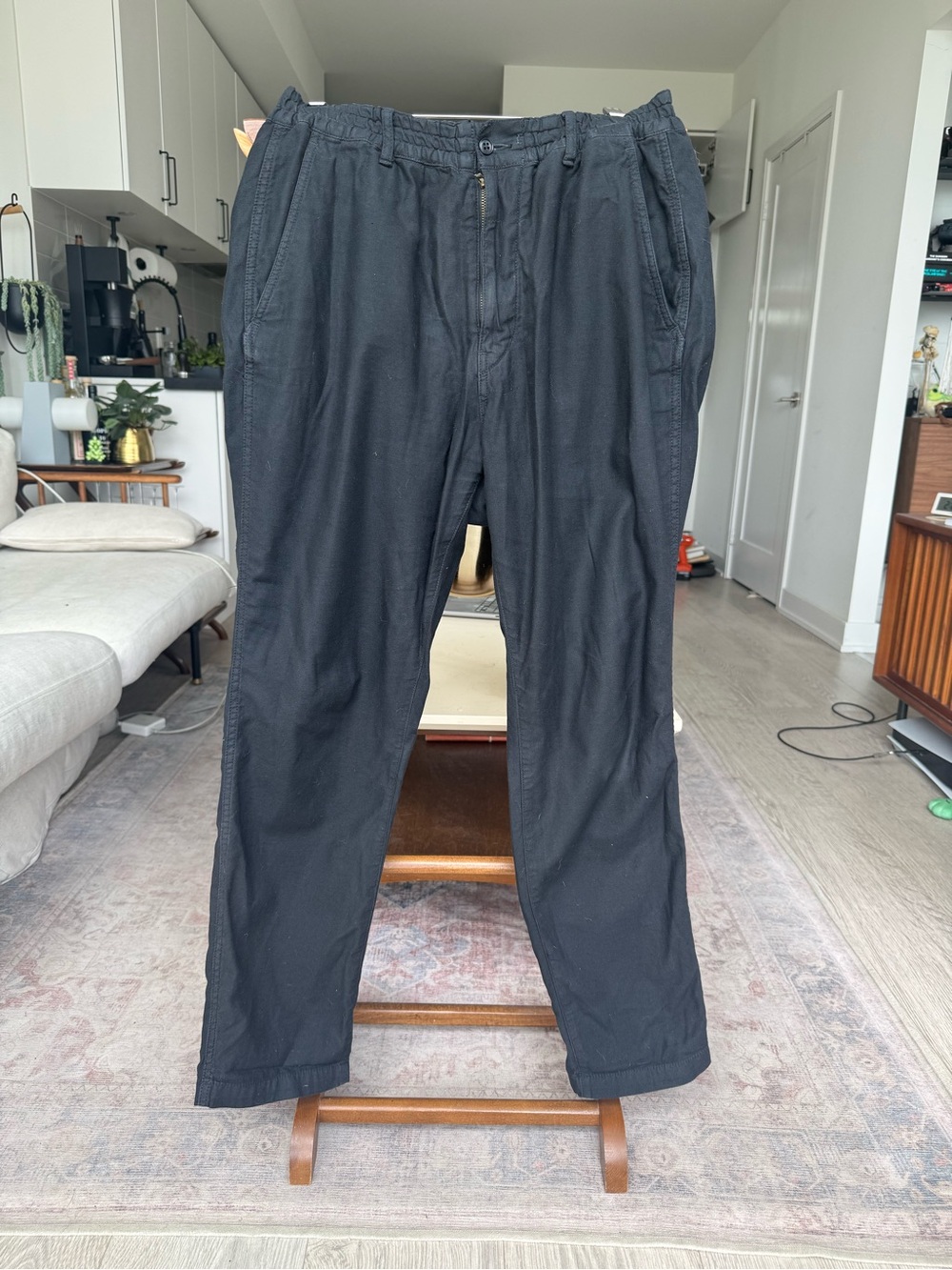 Sage de Cret Back Satin Tapered Pants